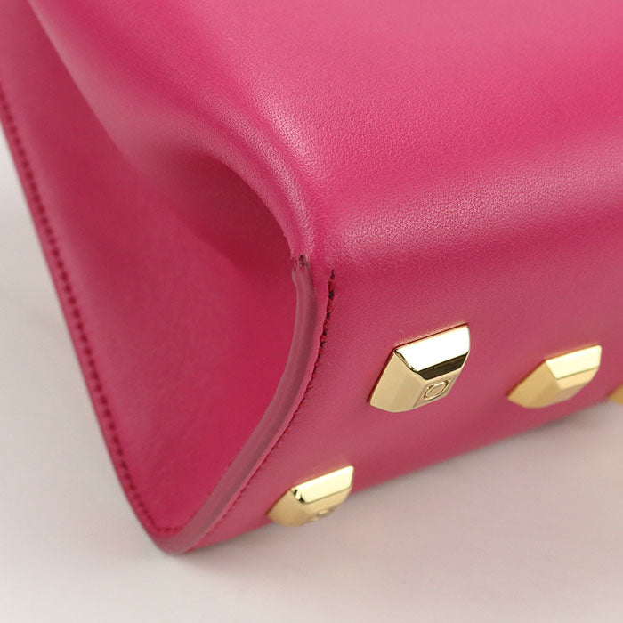 FERRAGAMO ガンチーニ カーフスキン トートバッグ ショルダーバッグ - ピンク