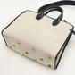 FERRAGAMO Gancini Canvas Tote Bag/Shoulder Bag - White