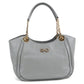 FERRAGAMO Gancini Calfskin Handbag - Grey