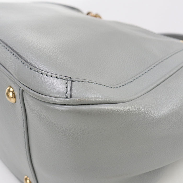 FERRAGAMO Gancini Calfskin Handbag - Grey