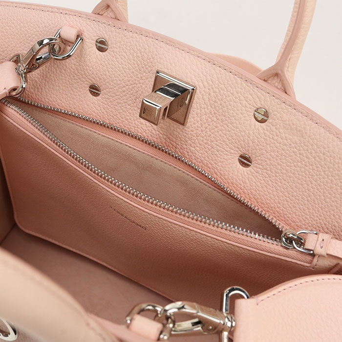 FERRAGAMO Gancini Calfskin Handbag/Shoulder Bag - Pink