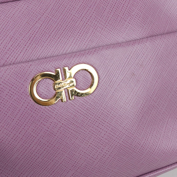 FERRAGAMO ガンチーニ カーフ ショルダーバッグ - パープル