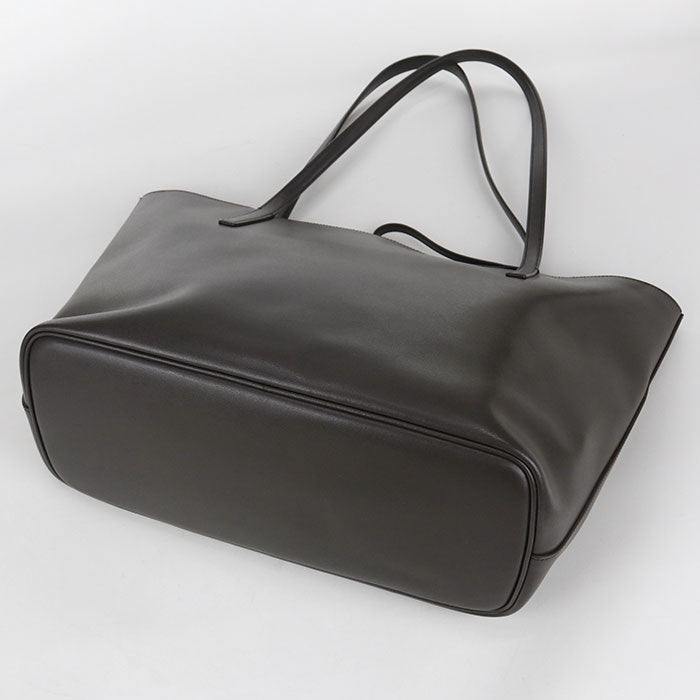 FERRAGAMO Gancini Calfskin Tote Bag - Brown