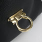 FERRAGAMO Gancini Calfskin Handbag/Shoulder Bag - Black