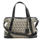 FERRAGAMO Gancini Jacquard Boston Bag, Tote Bag, Shoulder Bag - Black