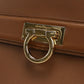 Ferragamo Sofia Gancini Calfskin Handbag/Shoulder Bag - Brown