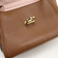 Ferragamo Sofia Gancini Calfskin Handbag/Shoulder Bag - Brown