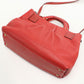 FERRAGAMO Gancini Calf Leather Handbag/Shoulder Bag - Red