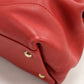 FERRAGAMO Gancini Calf Leather Handbag/Shoulder Bag - Red