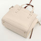 FERRAGAMO Amy Gancini Calf Leather Handbag/Shoulder Bag - Beige