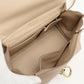 FERRAGAMO Sofia Gancini Calfskin Handbag/Shoulder Bag - Beige