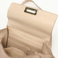FERRAGAMO Sofia Gancini Calfskin Handbag/Shoulder Bag - Beige