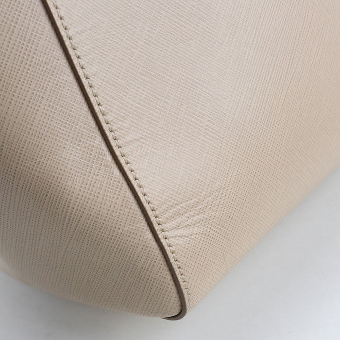 FERRAGAMO Vara Ribbon Calfskin Chain Tote Bag - Beige