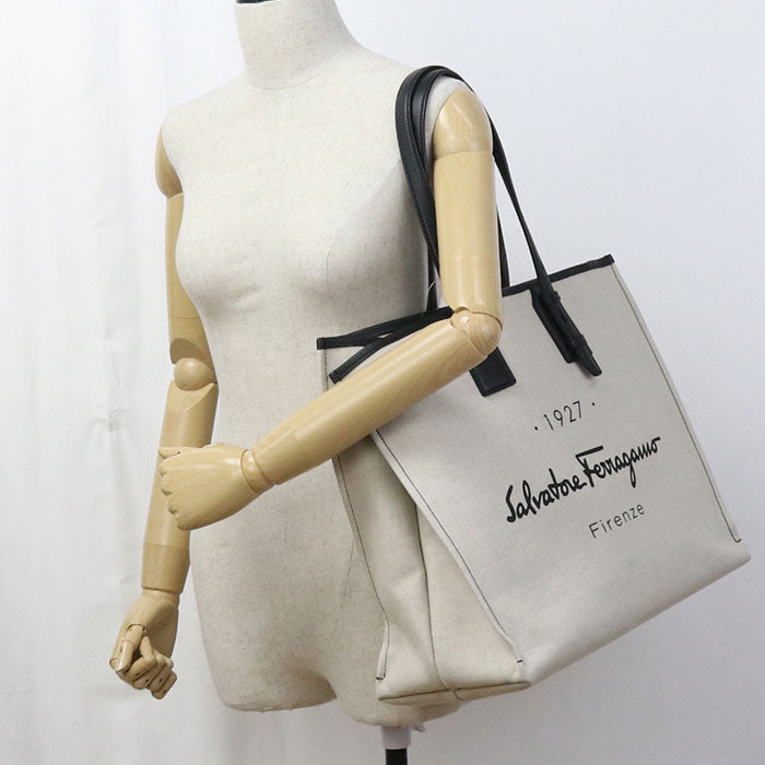 FERRAGAMO【フェラガモ】 24 0842 トートバッグ キャンバス ユニセックス