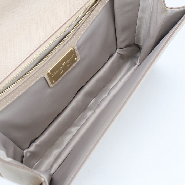 Ferragamo Ginny Calfskin Chain Shoulder Bag - Beige