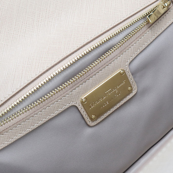 Ferragamo Ginny Calfskin Chain Shoulder Bag - Beige