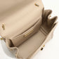 Ferragamo Vara Ribbon Calf Leather Top Handle Handbag Shoulder Bag - Beige