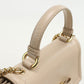 Ferragamo Vara Ribbon Calf Leather Top Handle Handbag Shoulder Bag - Beige
