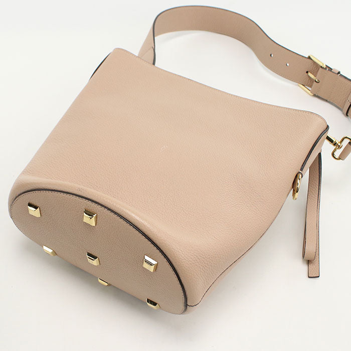 Ferragamo ガンチーニ スタジオ バケットバッグ ショルダーバッグ - ベージュ