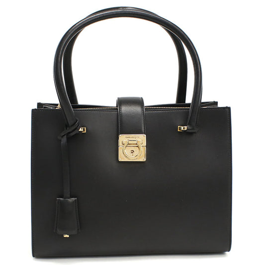 Ferragamo ジュリエット ガンチーニ カーフスキン ハンドバッグ - ブラック