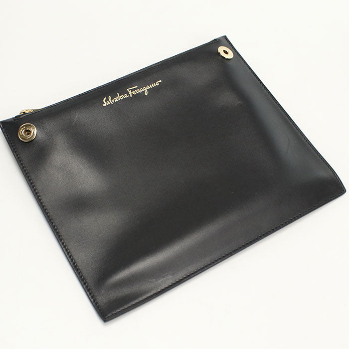 Ferragamo ジュリエット ガンチーニ カーフスキン ハンドバッグ - ブラック