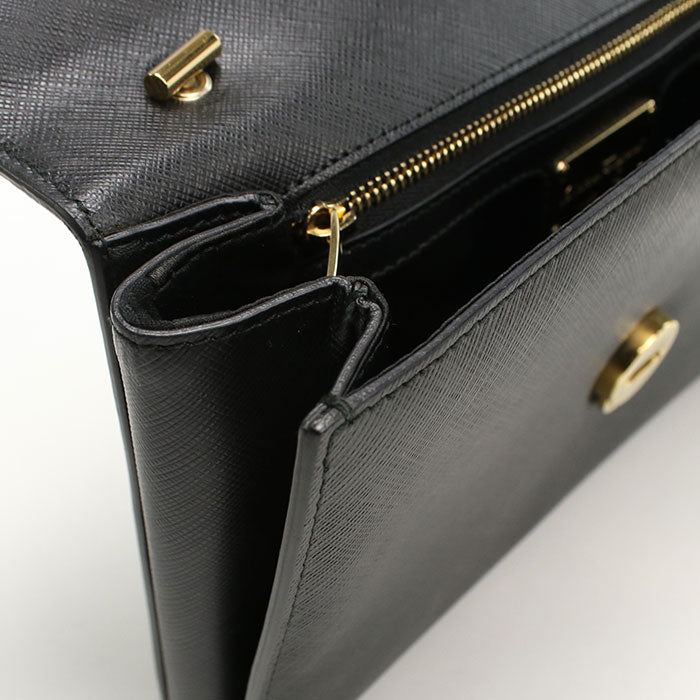 Ferragamo ヴァラ リボン カーフスキン チェーンショルダーバッグ - ブラック