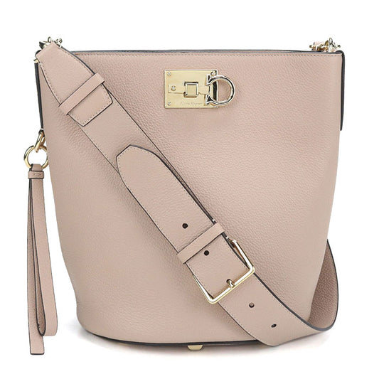 Ferragamo ガンチーニ ザ スタジオ カーフスキン バケットバッグ ショルダーバッグ - ベージュ