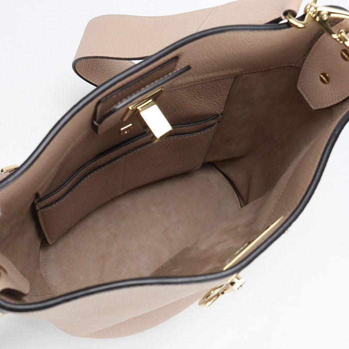 Ferragamo ガンチーニ ザ スタジオ カーフスキン バケットバッグ ショルダーバッグ - ベージュ