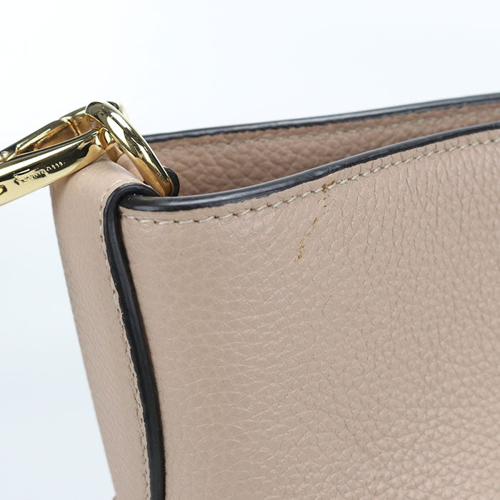 Ferragamo ガンチーニ ザ スタジオ カーフスキン バケットバッグ ショルダーバッグ - ベージュ