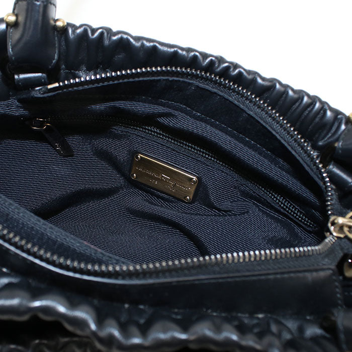 FERRAGAMO【フェラガモ】 21 C793 2WAY ヴェラリボン ハンドバッグ カーフ レディース