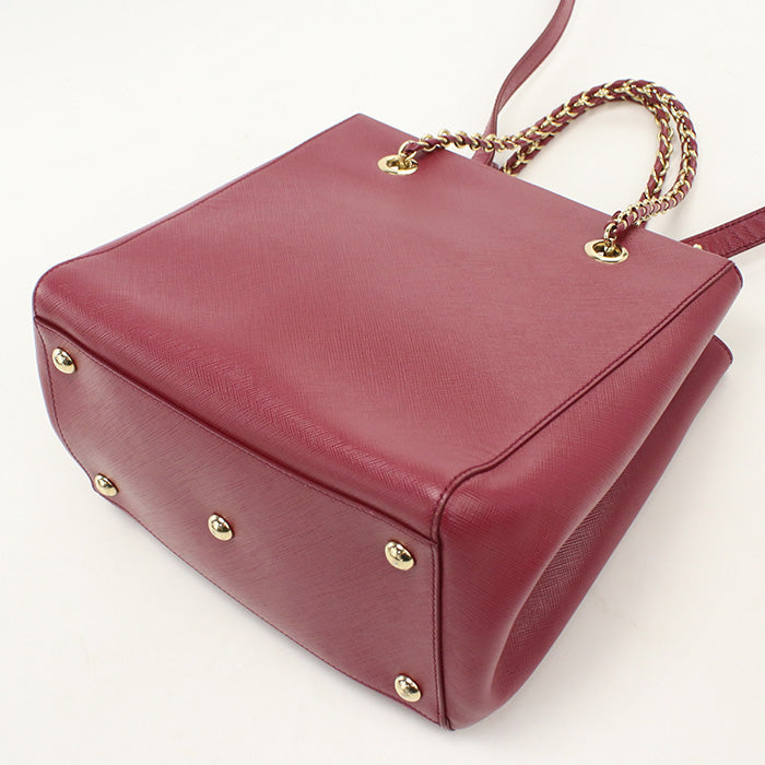 FERRAGAMO【フェラガモ】 21 E998 2WAY チェーン ヴァラリボン トートバッグ カーフ レディース