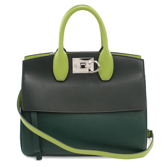 FERRAGAMO【フェラガモ】 21 H159 2WAY ガンチーニ トートバッグ カーフ レディース