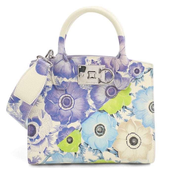 FERRAGAMO Gancini The Studio Leather Handbag/Shoulder Bag - Multicolor