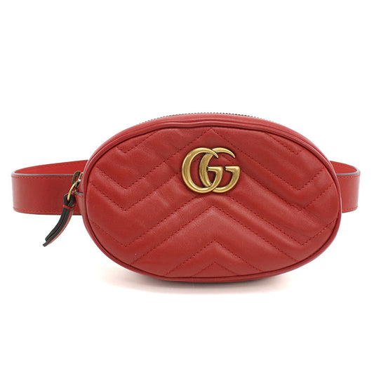 GUCCI GG Marmont Leather Belt Bag/Body Bag - Red