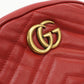 GUCCI GGマーモント レザー ベルトバッグ ボディバッグ - レッド
