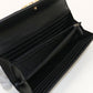 GUCCI Double G Continental Leather Long Compact Wallet - Black
