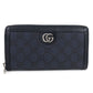 GUCCI Ophidia Zip-Around GG Supreme Canvas Long Wallet - Navy