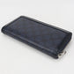 GUCCI Ophidia Zip-Around GG Supreme Canvas Long Wallet - Navy