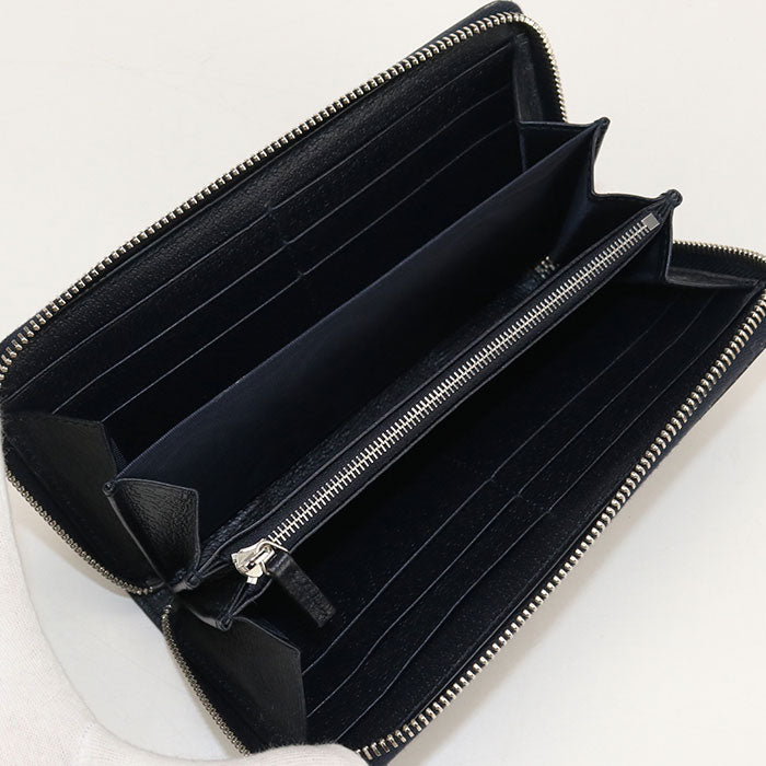GUCCI Ophidia Zip-Around GG Supreme Canvas Long Wallet - Navy