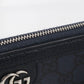 GUCCI Ophidia Zip-Around GG Supreme Canvas Long Wallet - Navy