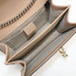 GUCCI Interlocking G Leather Chain Shoulder Bag - Beige
