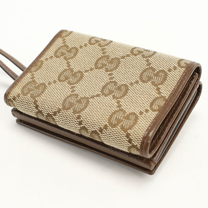 GUCCI × BALENCIAGA ザ ハッカープロジェクト ネオ クラシック GGキャンバス 三つ折り財布 コンパクトウォレット - ベージュ