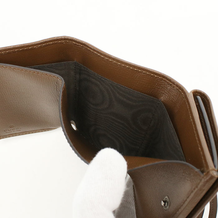 GUCCI × BALENCIAGA ザ ハッカープロジェクト ネオ クラシック GGキャンバス 三つ折り財布 コンパクトウォレット - ベージュ