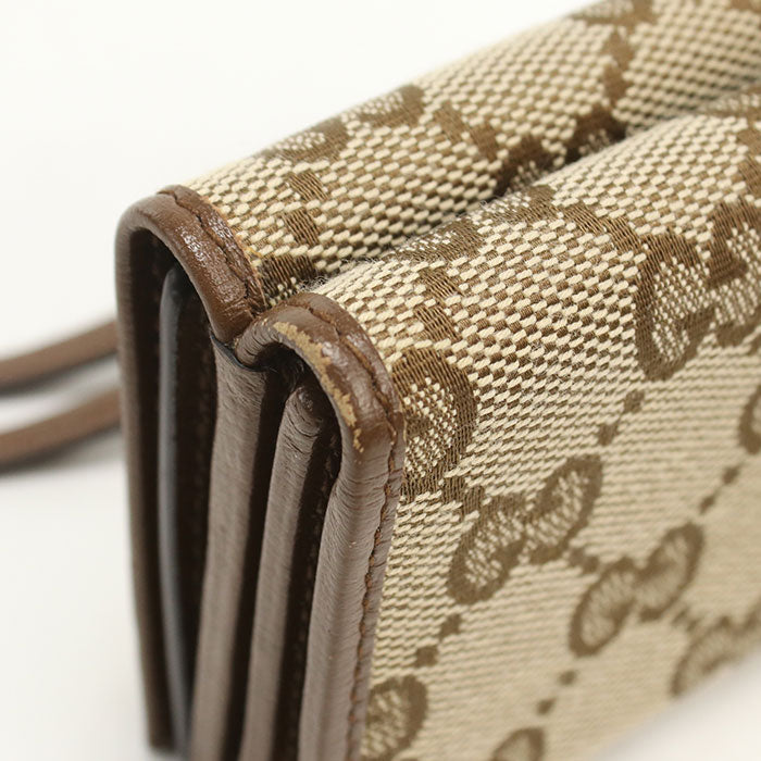 GUCCI × BALENCIAGA ザ ハッカープロジェクト ネオ クラシック GGキャンバス 三つ折り財布 コンパクトウォレット - ベージュ