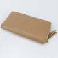 GUCCI Interlocking G Soho Zip-Around Grained Leather Long Wallet - Beige