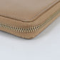 GUCCI Interlocking G Soho Zip-Around Grained Leather Long Wallet - Beige