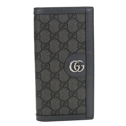 GUCCI オフィディア GGスプリームキャンバス 二つ折り長財布 ロングウォレット - グレー