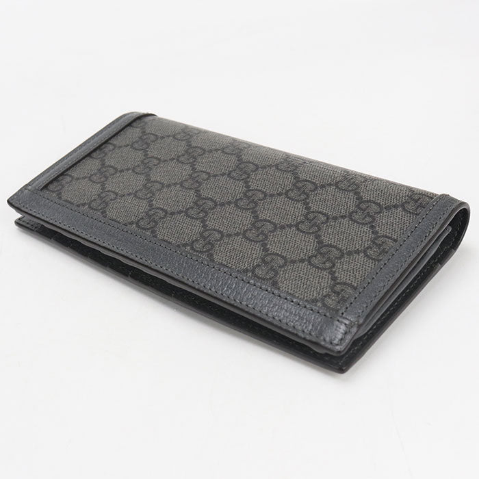 GUCCI オフィディア GGスプリームキャンバス 二つ折り長財布 ロングウォレット - グレー