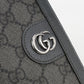 GUCCI オフィディア GGスプリームキャンバス 二つ折り長財布 ロングウォレット - グレー