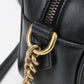 GUCCI GGマーモント スモール カメラバッグ キルティングレザー ショルダーバッグ - ブラック